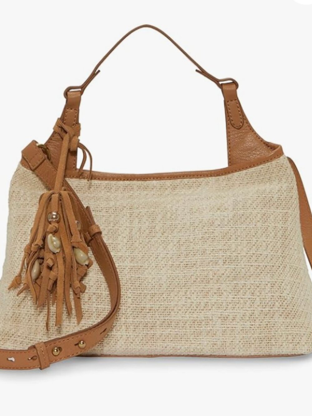 LUCKY BRAND Women's Holi Satchel bag, Natural Woven, Beige NWT
